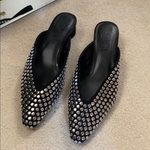 ZARA studded slip-ons